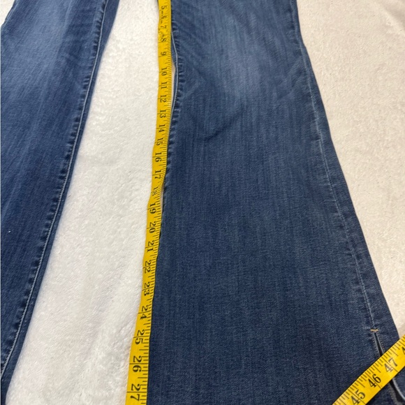 American Eagle Hi Rise Stretch Bootcut Flare Jeans Women's 14x29 Blue Dark Boho - Picture 8 of 12